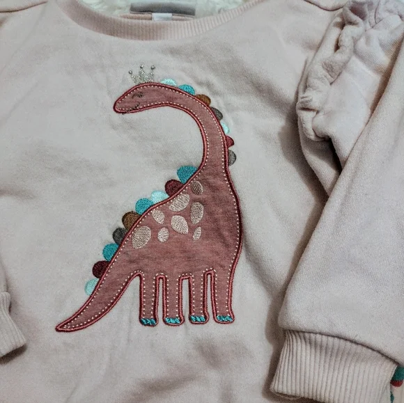 Kids Headquarters Toddler Girl 2T Pink Dinosaur Set - Picture 4 of 6